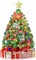 Small Tabletop Christmas Trees with 60 LED Lights (Pine Green) 13.5"D x 13.5"W x 24"H